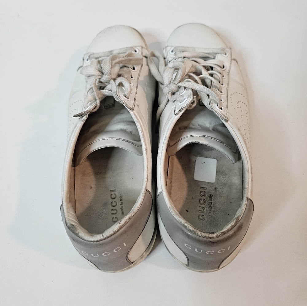 Gucci Ace Interlocking G Low Sneakers White Leather Womens Size US 9 UK 39 - Picture 6 of 16